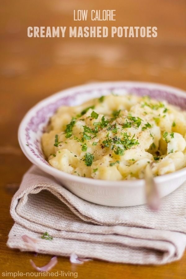 Purée de pommes de terre crémeuse à faible teneur en calories,