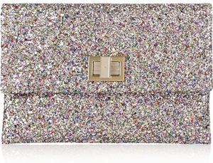 Anya Hindmarch Valorie Glitter Finish Clutch