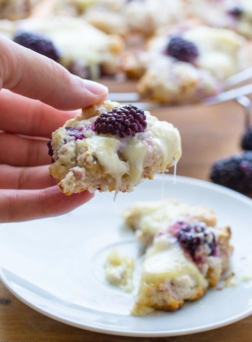 Blackberry, Walnut & Brie Scones