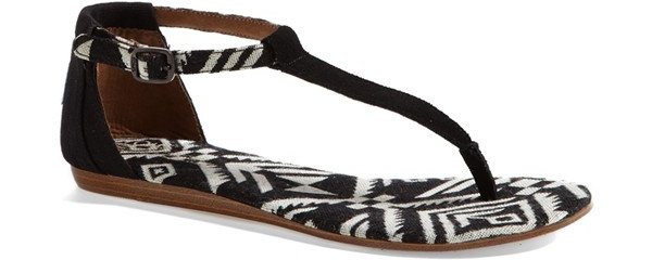 TOMS ‘Playa’ T-Strap Flat Sandal