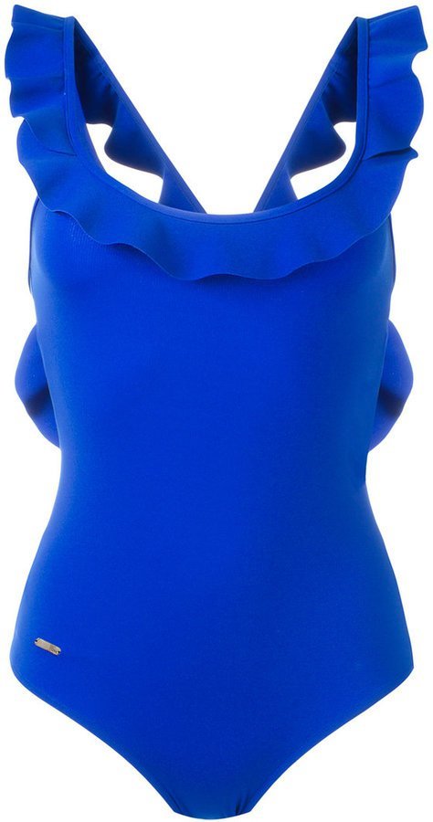 one piece swimsuit, clothing, electric blue, swimwear, blue,