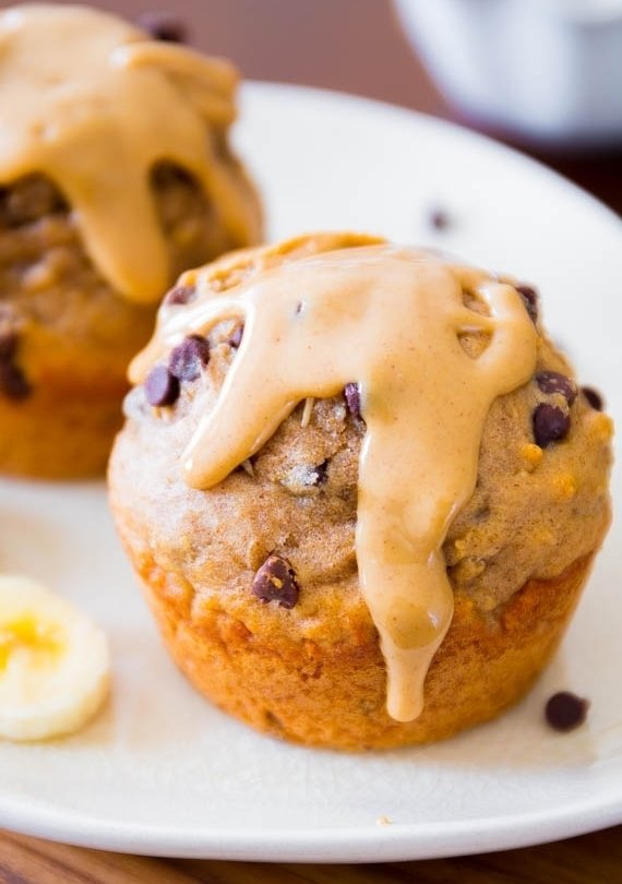 Flourless Peanut Butter Banana Muffins