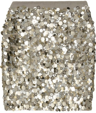 J.Crew Melanie Pailette-Embellished Merino Wool Skirt