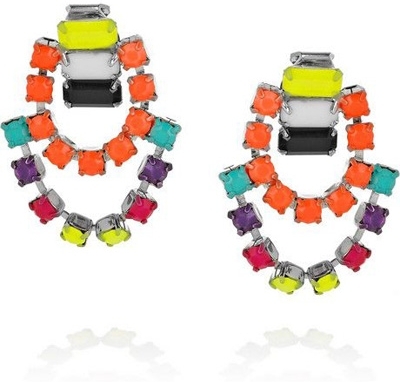 Tom Binns Ethno Teknik Hand-Painted Swarovski Crystal Earrings