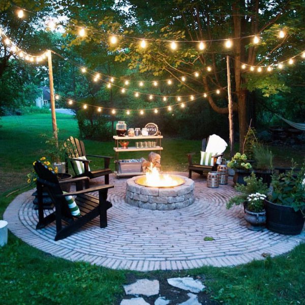 backyard, lighting, yard, outdoor structure, landscape lighting,