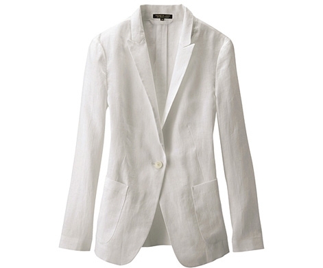 Uniqlo Premium Linen Long Tailored Jacket