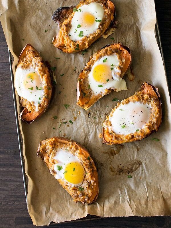 Bacon & Egg Twice Baked Potatoes