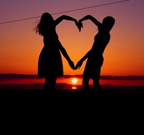 human action,sunset,romance,emotion,silhouette,