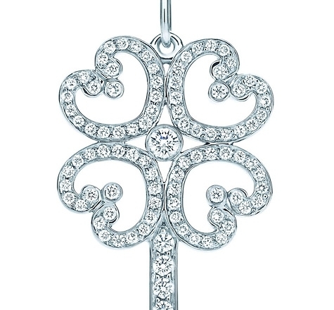 Tiffany Keys Quatra Heart Key Pendant