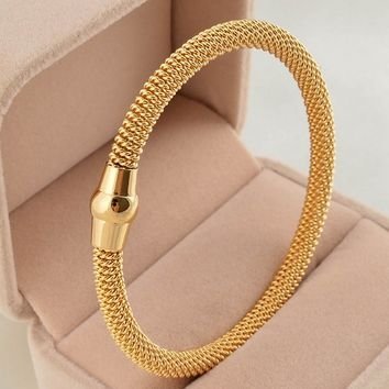 Stainless Steel Gold Plated Bangle