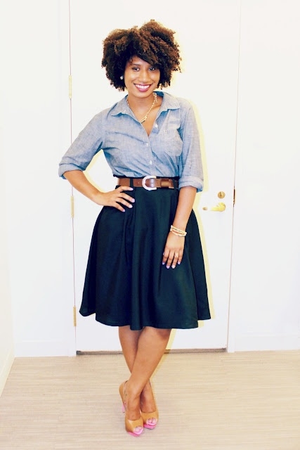 Chambray Shirt & Full Skirt