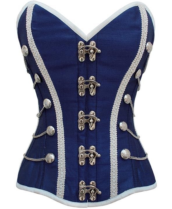 Blue Military Corset