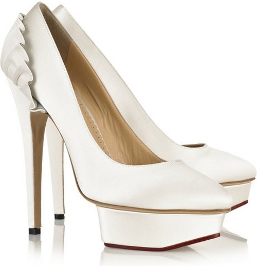 Paloma Satin Platform Pumps by Charlotte Olympia