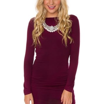 After Party Dress in Burgundy