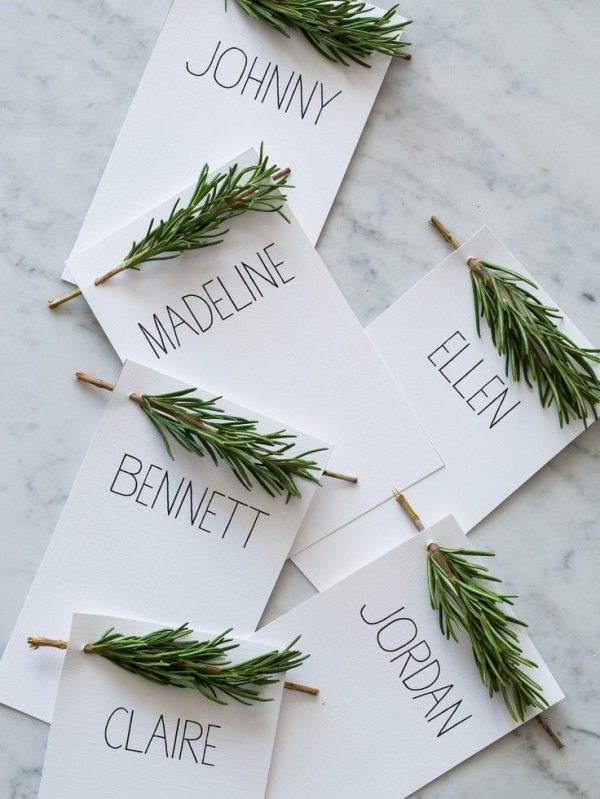 Rosemary Sprig Place Cards