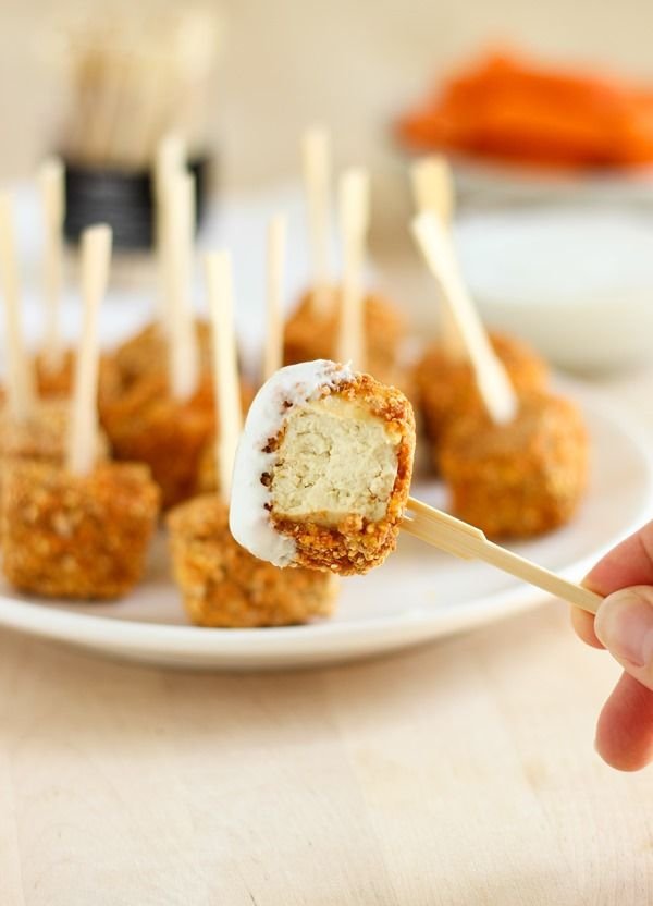 Baked Buffalo Tofu Bites