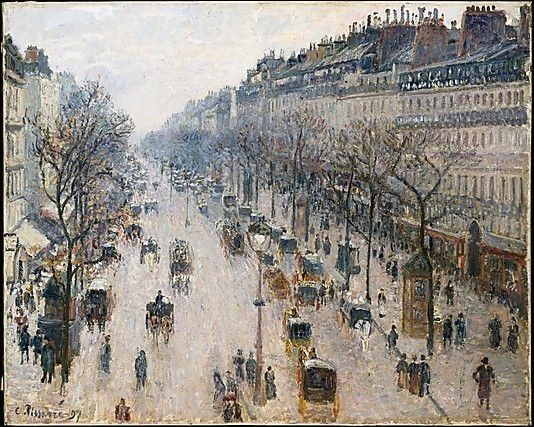 The Boulevard Montmartre on a Winter Morning - Pissarro