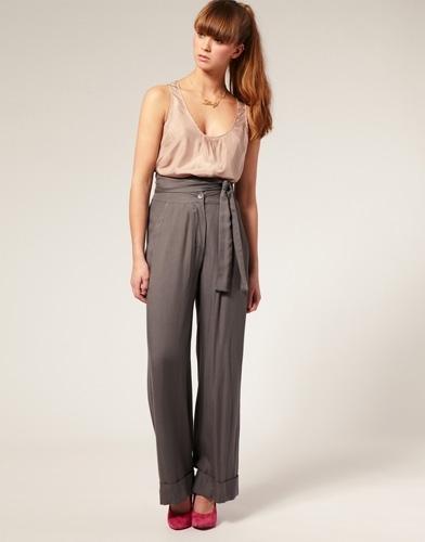 Kookai Tie Waist Viscose Trousers