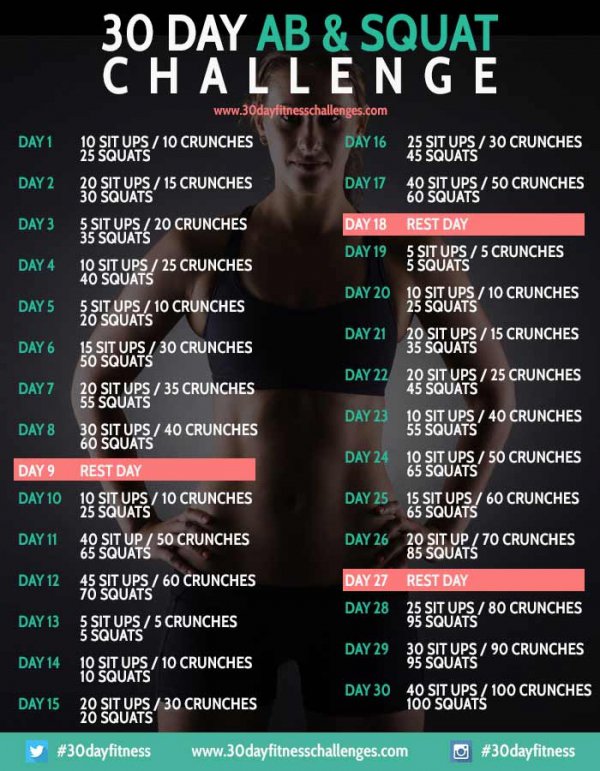 10 Workout Challenges to Get You Seriously Fit in 30 Days