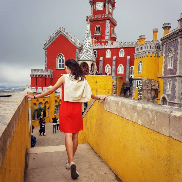 red, yellow, tourism, wall, vacation,