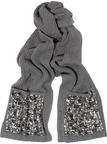 Burberry Embellished Wool-Blend Scarf