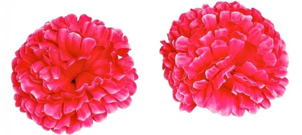 Pom Pom Flower Hair Clips