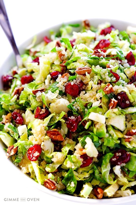 Brussels Sprouts, Cranberry and Quinoa Salad