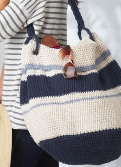 DIY Nautical Hobo Bag