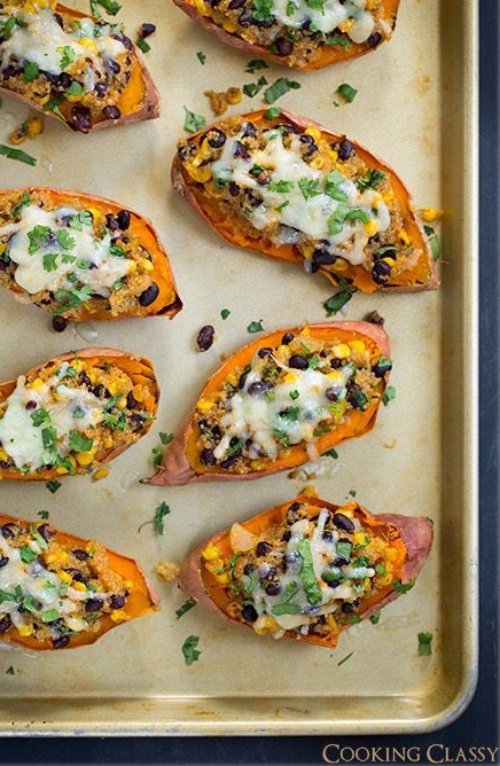 Honey Lime Quinoa Stuffed Sweet Potatoes