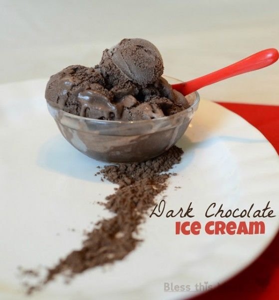 Dark Chocolate Homemade Ice Cream