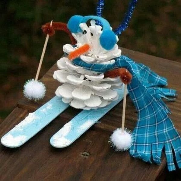 Pinecone Snowman