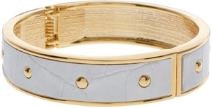 ASOS Faux Croc Clamp Bangle with Stud Detailing