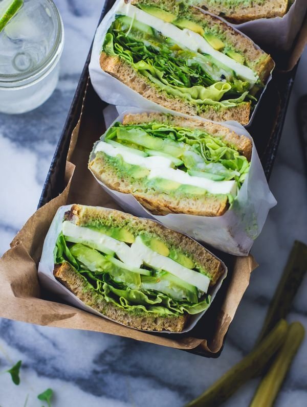 Grüne Göttin Sandwiches