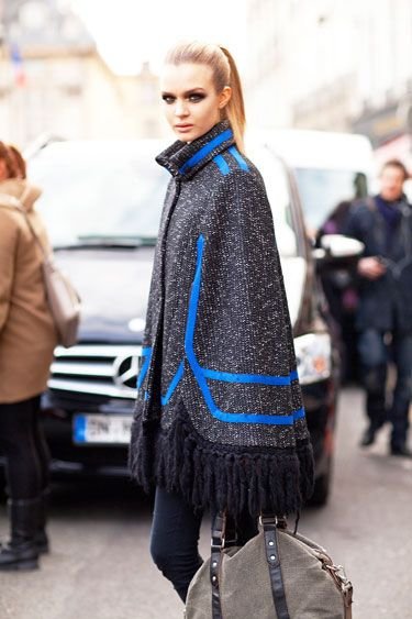 Josephine Skriver in a Rag and Bone Cape