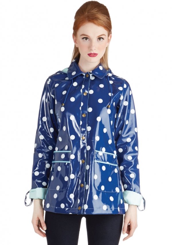 Rain Dots Keep Falling Raincoat