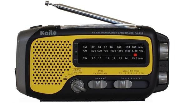 Voyager Trek Solar/Crank Weather Radio with 5-LED Flashlight