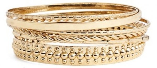 Textured Gold Bangles