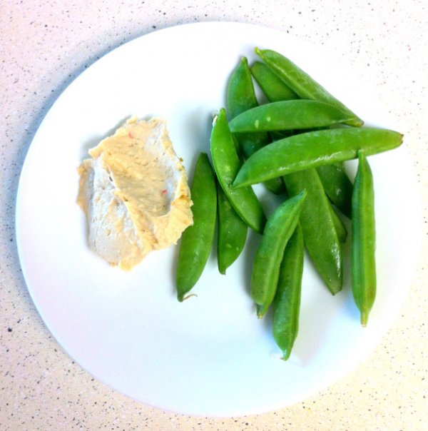 Snap Peas and Hummus