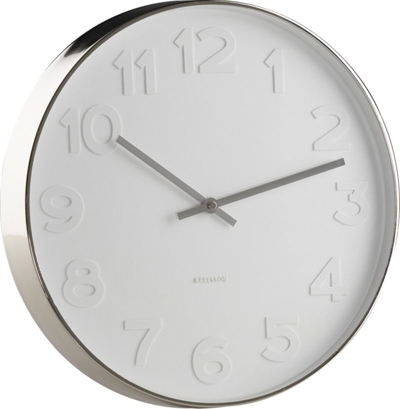 Embossed Numbers Wall Clock