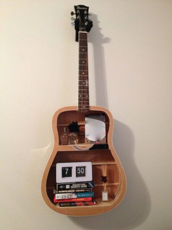 Guitar into Shelf