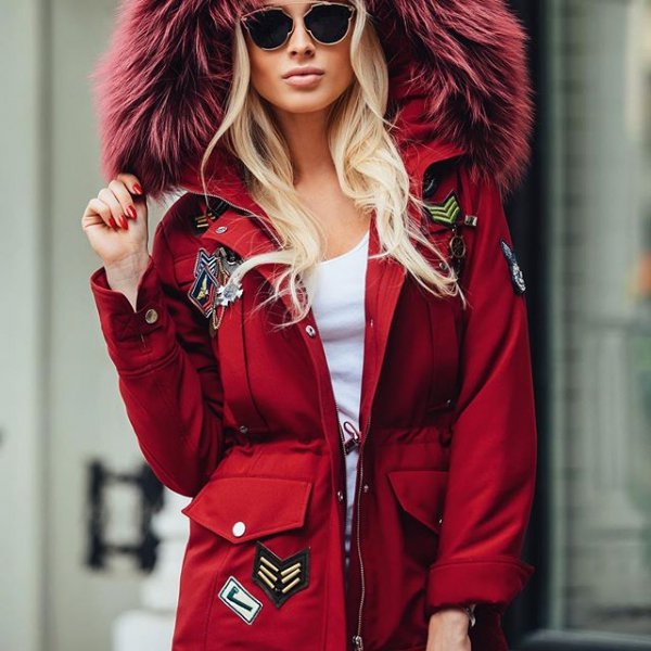 red, clothing, outerwear, fashion, costume,