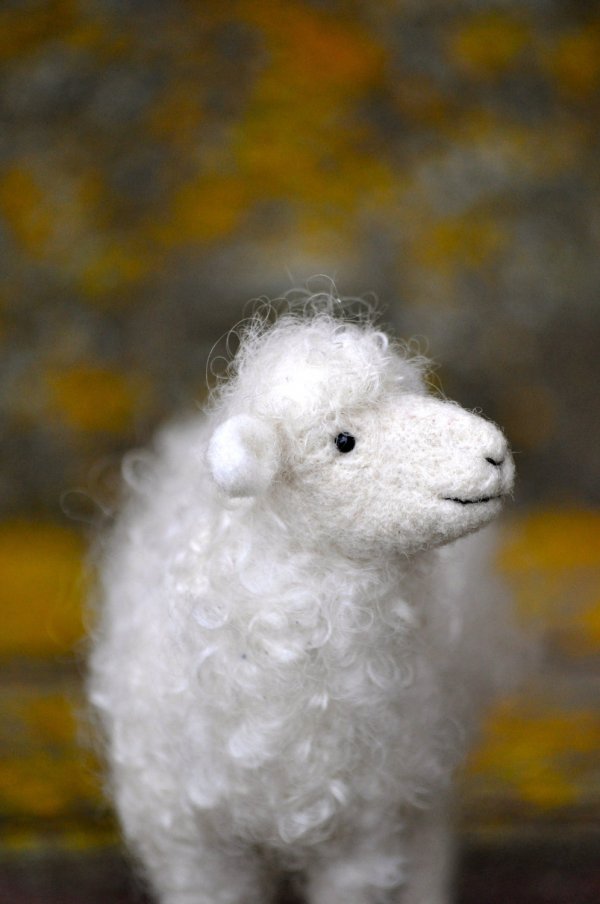 Needle Felted Wool Sheep