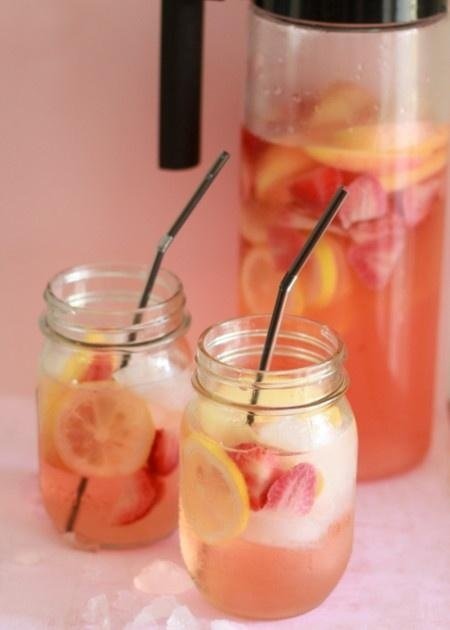 White Strawberry Lemon Sangria