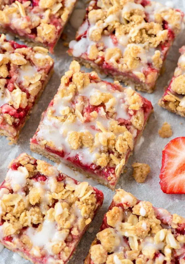 strawberry, strawberries, baking, snack, streusel,