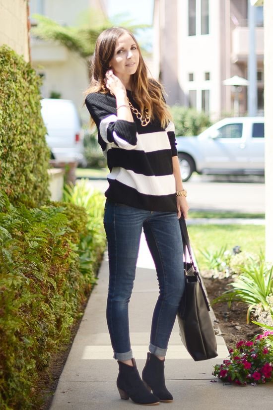 Cuffed Jeans and a Sweater