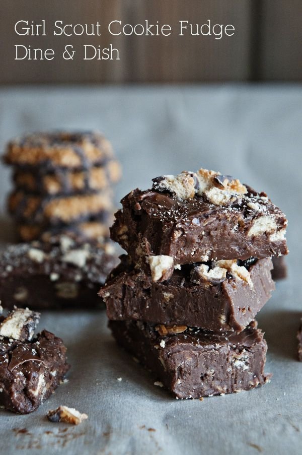 Girl Scout Cookie Fudge