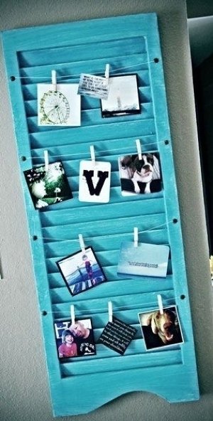 Vintage Shutter Photograph Display