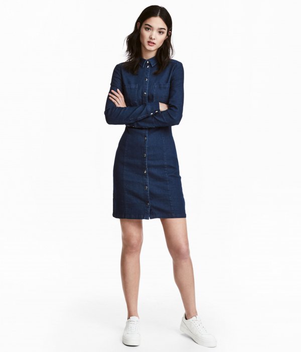 clothing, sleeve, denim, dress, outerwear,