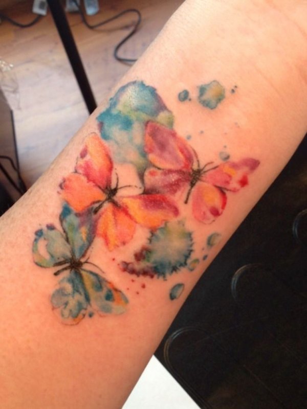 Water Color Butterfly Tattoo