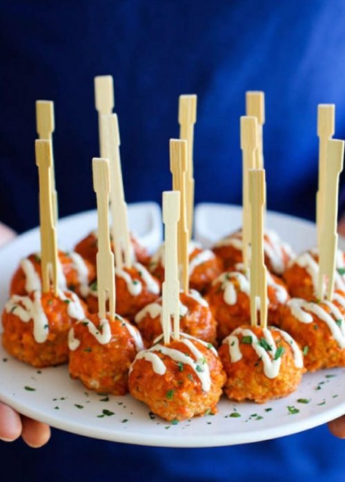 Slow Cooker Buffalo Chicken Meatballs